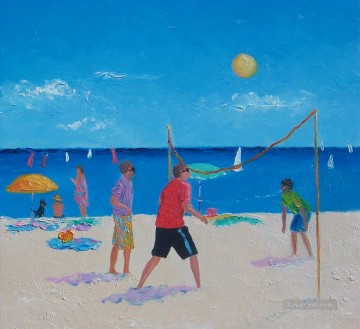 バレーボールビーチの印象派 Oil Paintings